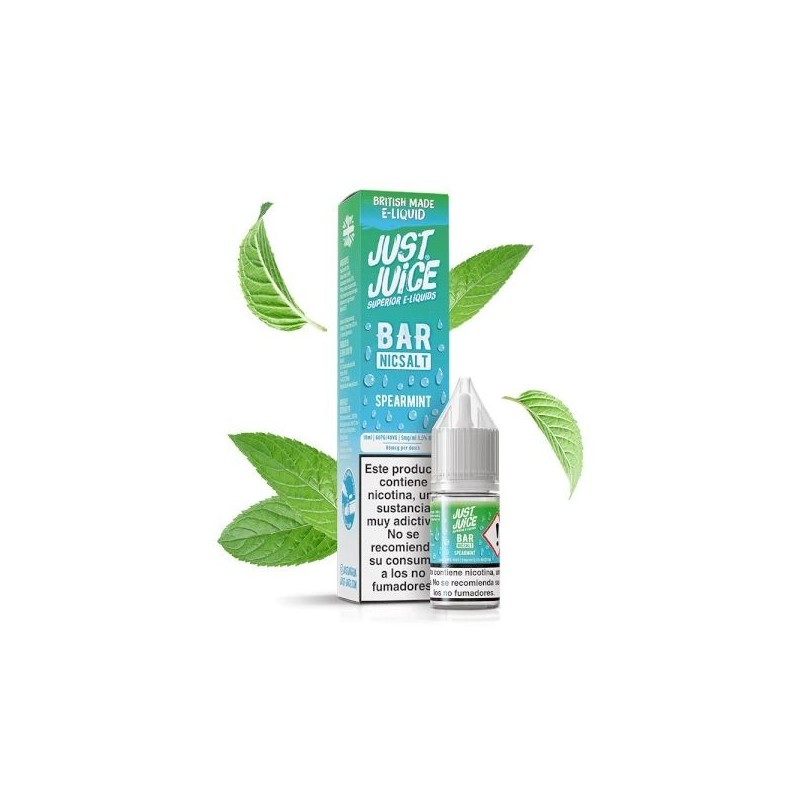 Liquid Just Juice Bar Salt 10ml - Spearmint 20mg | Eliq Vapoteur