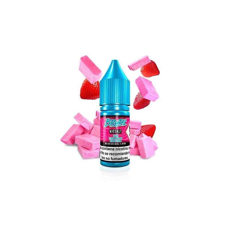 Liquid Just Juice Bar Salt 10ml - Sour Strawberry Bubblegum 20mg | Eliq Vapoteur