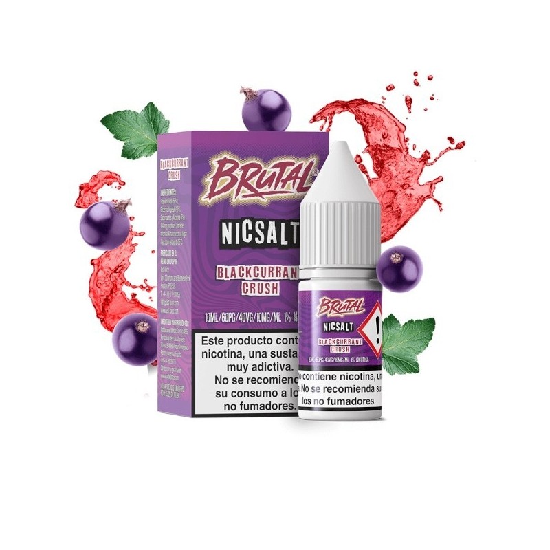 Liquid Just Juice Brutal Salts 10ml - Blackcurrant Crush 20mg | Eliq Vapoteur