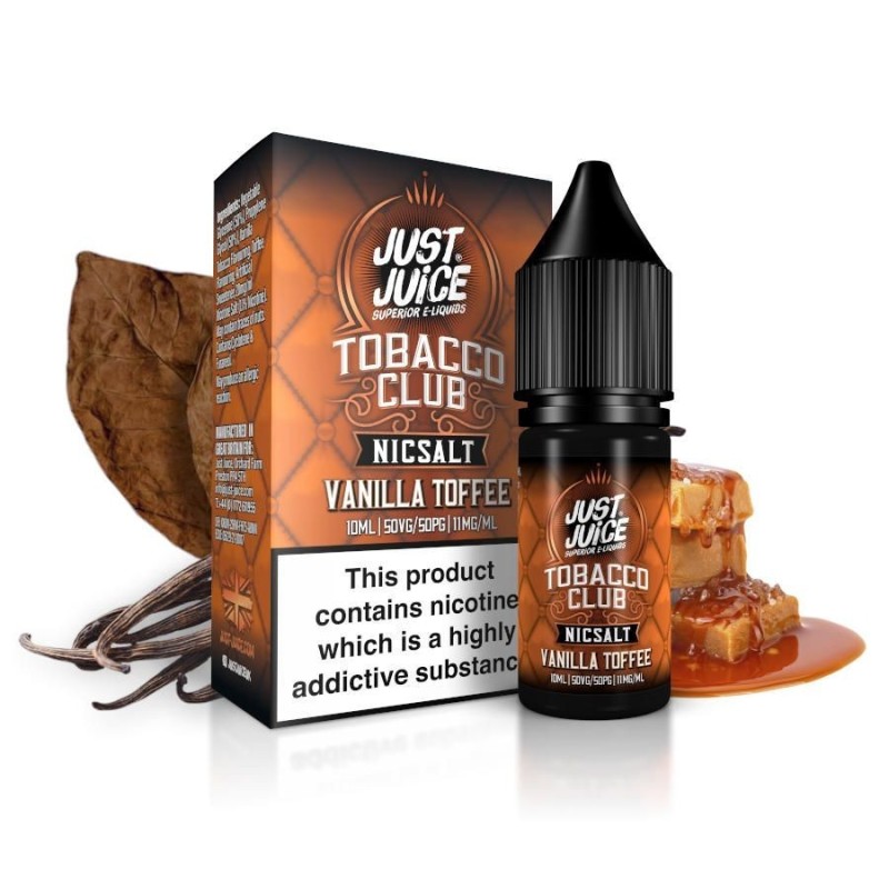 Liquid Just Juice Salt 10ml - Vanilla Toffee 20mg | Eliq Vapoteur