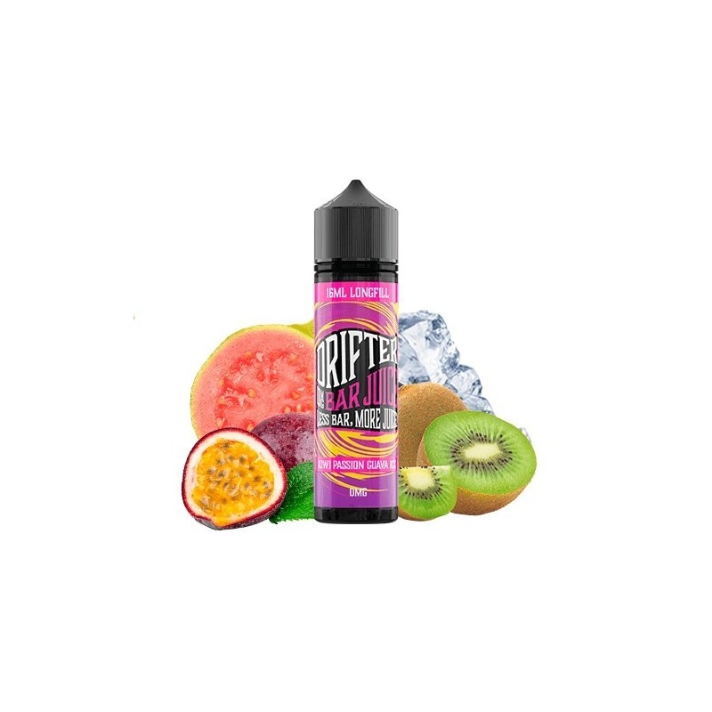 Longfill Drifter Bar 16/60ml - Kiwi Passion Guava Ice | Eliq Vapoteur