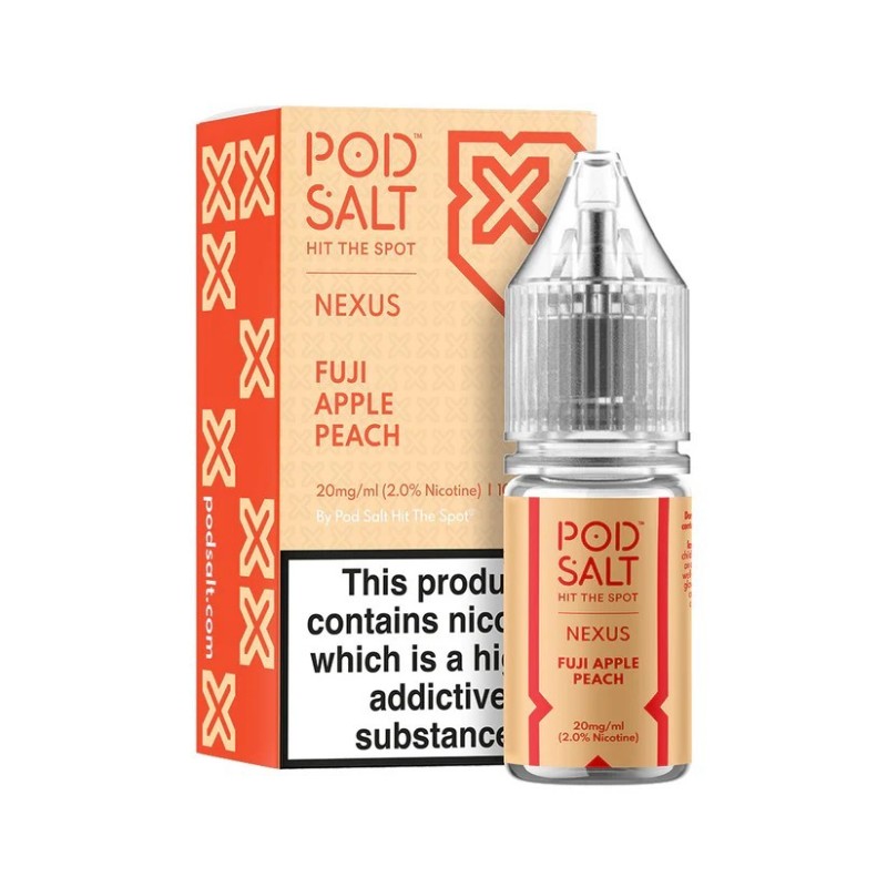 Liquid Pod Salt Nexus - Fuji Apple Peach - 10ml - 20mg | Eliq Vapoteur