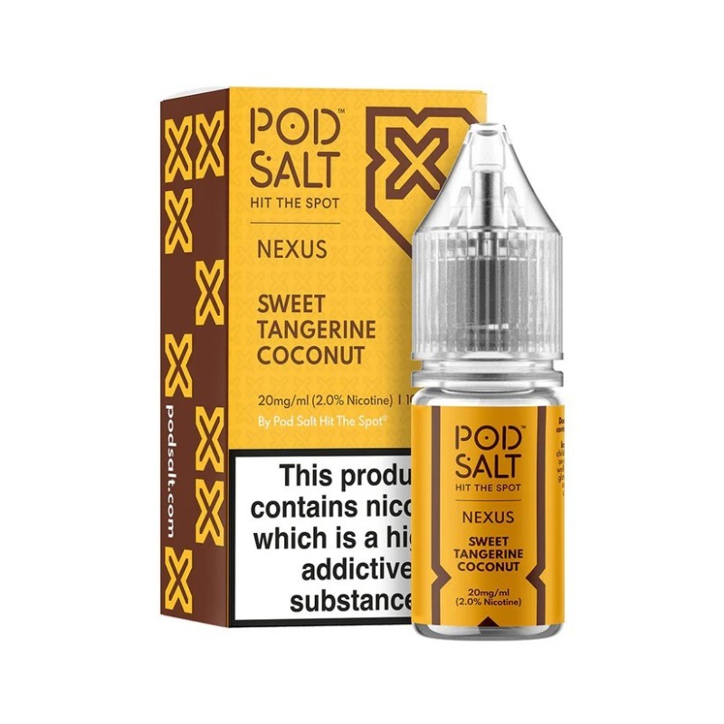 Liquid Pod Salt Nexus - Sweet Tangerine Coconut - 10ml - 20mg | Eliq Vapoteur