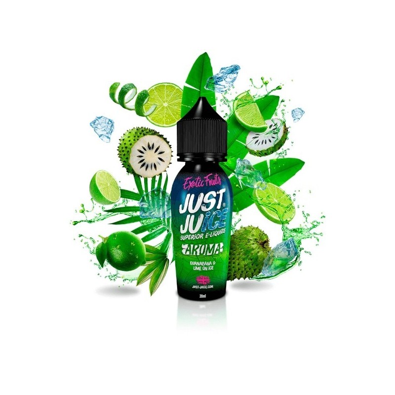 Longfill Just Juice Exotic 20/60ml - Guanabana & Lime Ice | EliqVapoteur