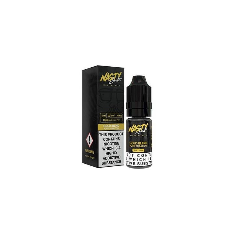 Liquid Nasty Salts 10ml - Gold Blend 20mg | Eliq Vapoteur
