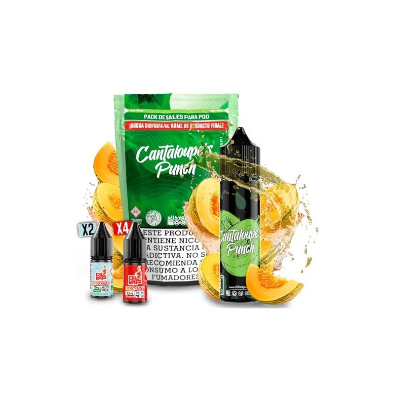 Longfill Oil4vap (Pack) 16/60ml - Cantaloupe Punch | Eliq Vapoteur
