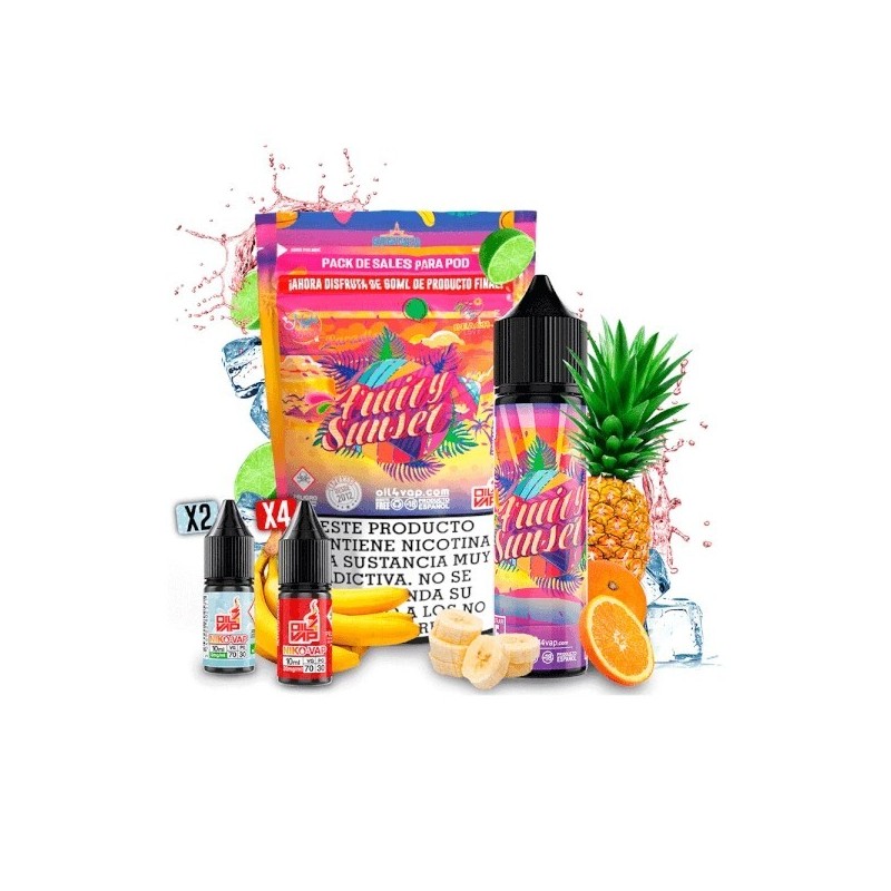 Longfill Oil4vap (Pack) 16/60ml - Fruity Sunset | Eliq Vapoteur