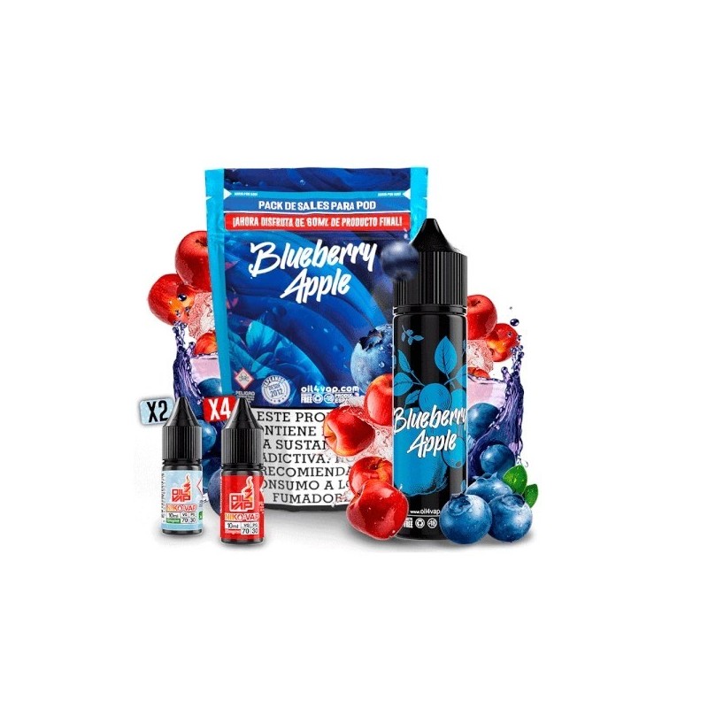 Longfill Oil4vap (Pack) 16/60ml - Myrtille Pomme | EliqVapoteur