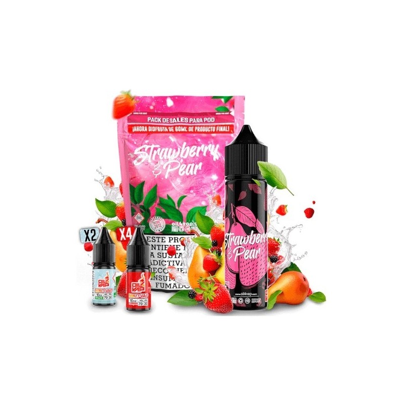 Longfill Oil4vap (Pack) 16/60ml - Fraise et Poire | EliqVapoteur