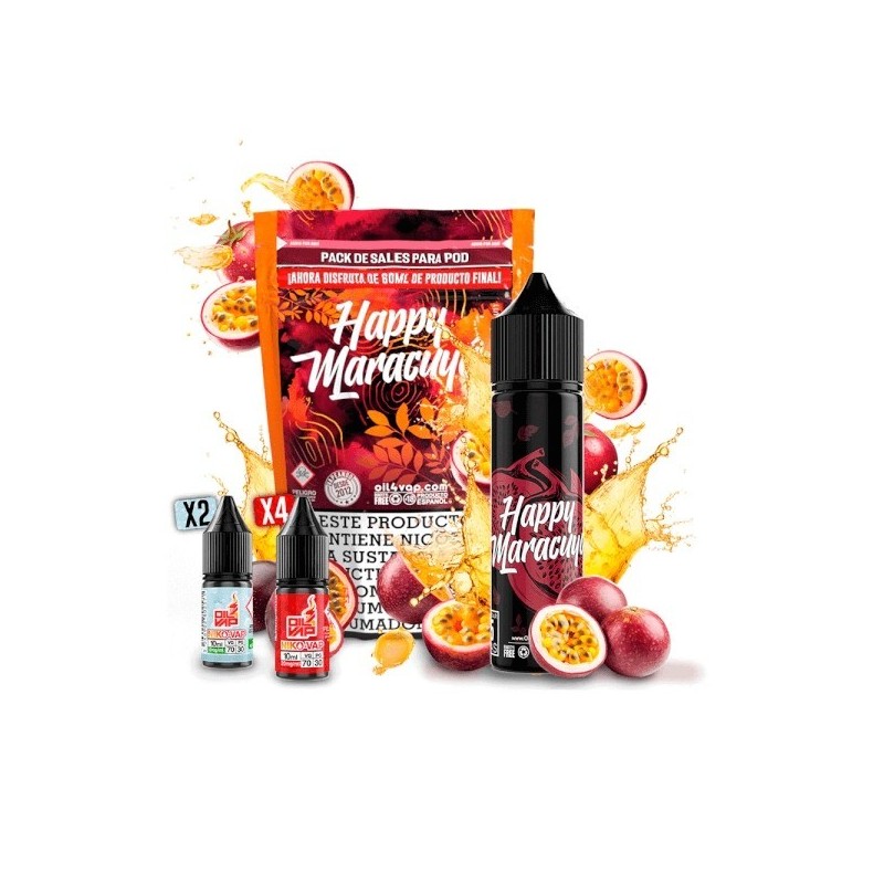 Longfill Oil4vap (Pack) 16/60ml - Happy Maracuya | EliqVapoteur