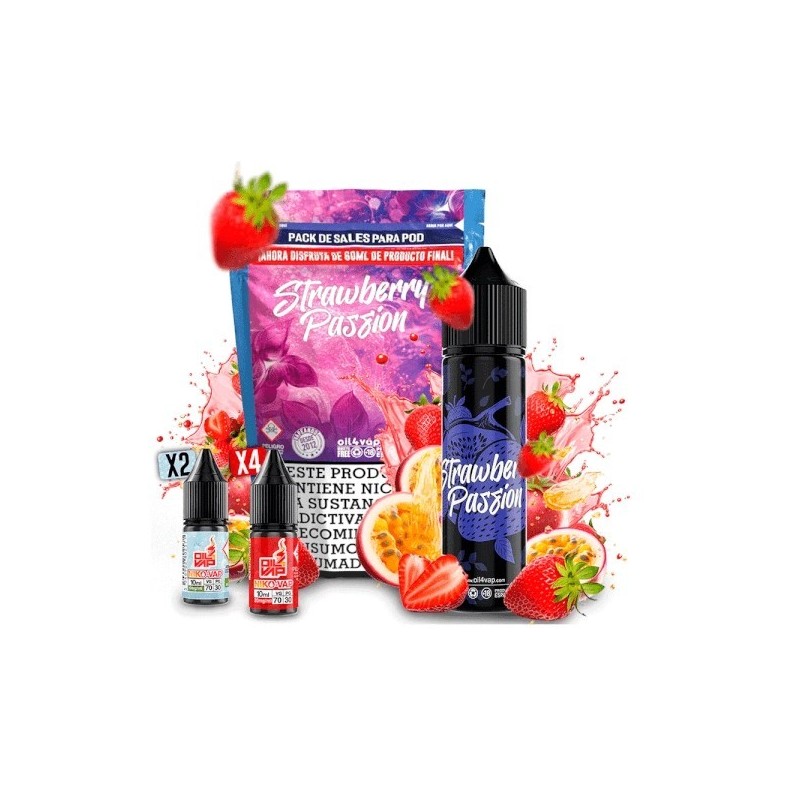 Longfill Oil4vap (Pack) 16/60ml - Fraise Passion | EliqVapoteur