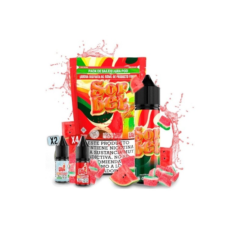 Longfill Oil4vap (Pack) 16/60ml - Sorbet | Eliq Vapoteur