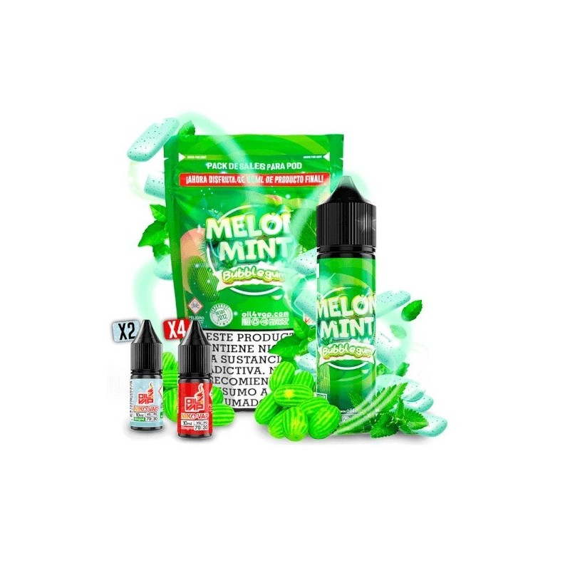 Longfill Oil4vap (Pack) - Melon Mint | Eliq Vapoteur