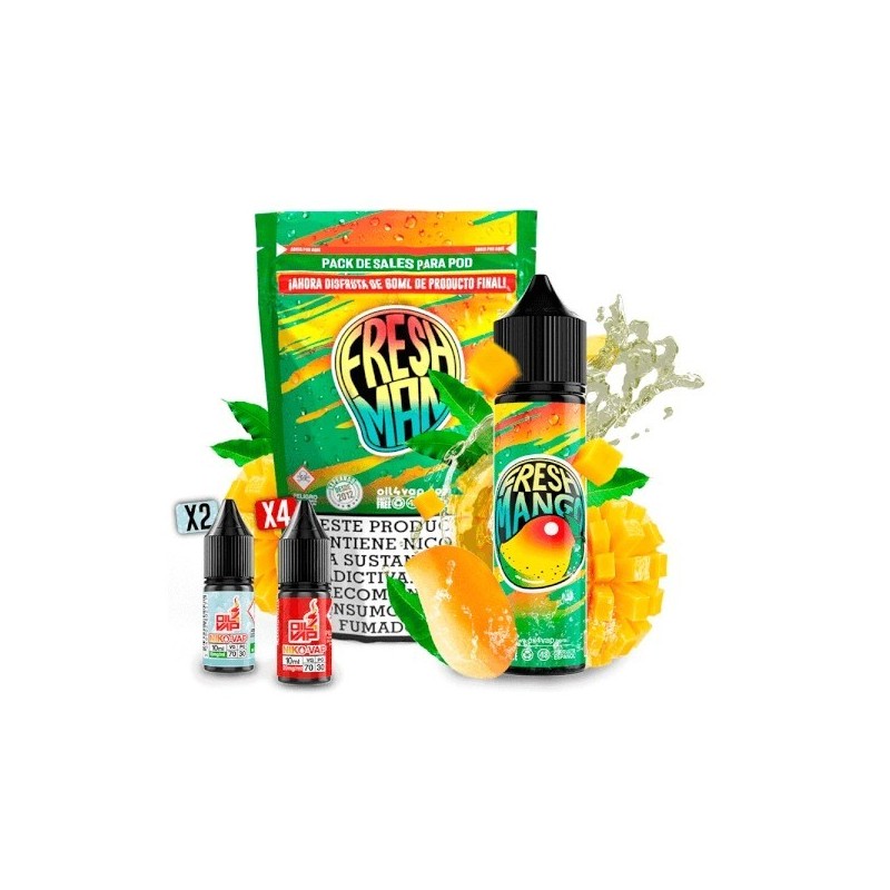 Fresh Mango Oil4vap Longfill (Pack) 16/60ml | EliqVapoteur
