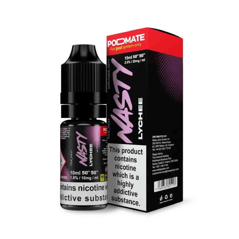 Liquid Nasty Salts 10ml - Lychee 20mg | Eliq Vapoteur