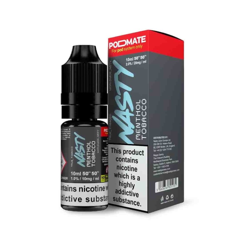 Liquid Nasty Salts 10ml - Menthol Tobacco 20mg | Eliq Vapoteur