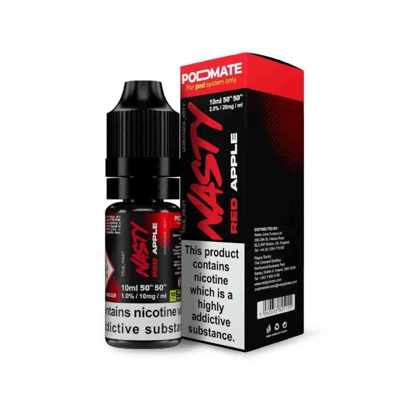 Liquid Nasty Salts 10ml - Pomme Rouge 20mg | Eliq Vapoteur