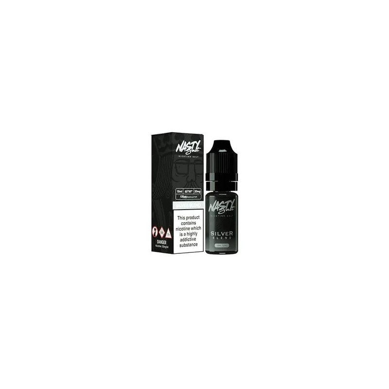 Liquid Nasty Salts 10ml - Silver Blend 20mg | Eliq Vapoteur