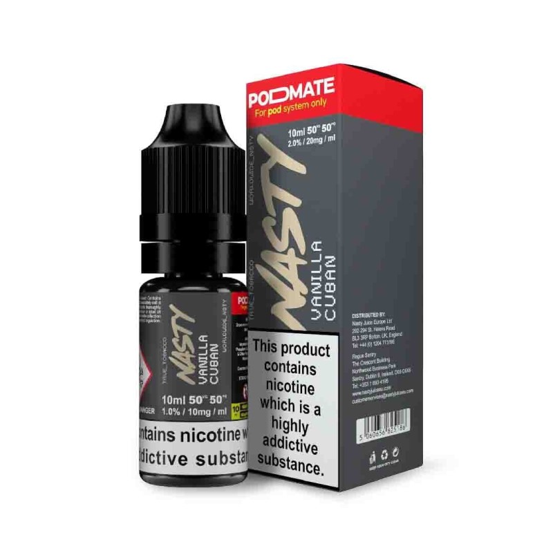 Liquid Nasty Salts 10ml - Vanilla Cuban 20mg | Eliq Vapoteur