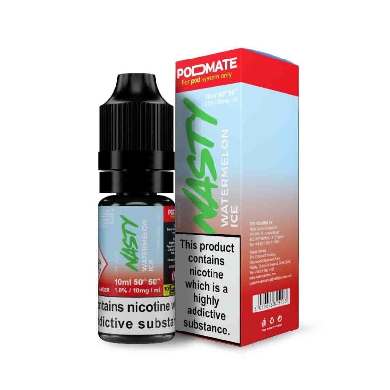 Liquid Nasty Salts 10ml - Watermelon Ice 20mg | Eliq Vapoteur