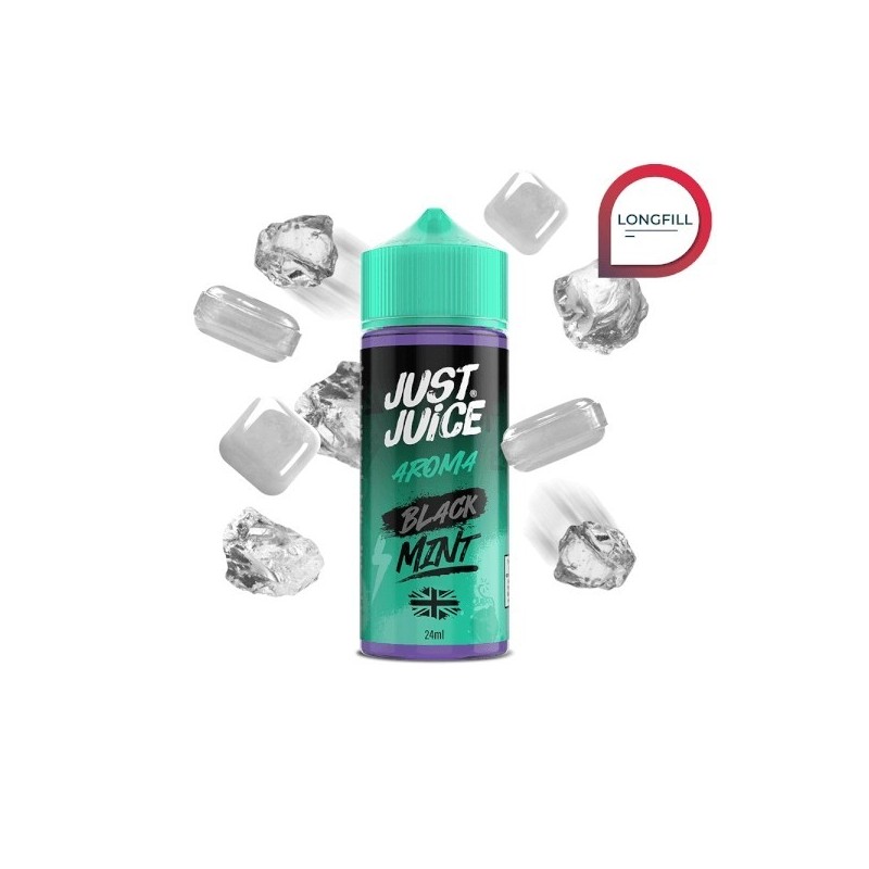 Longfill Just Juice Mint Range 24/120ml - Black | Eliq Vapoteur