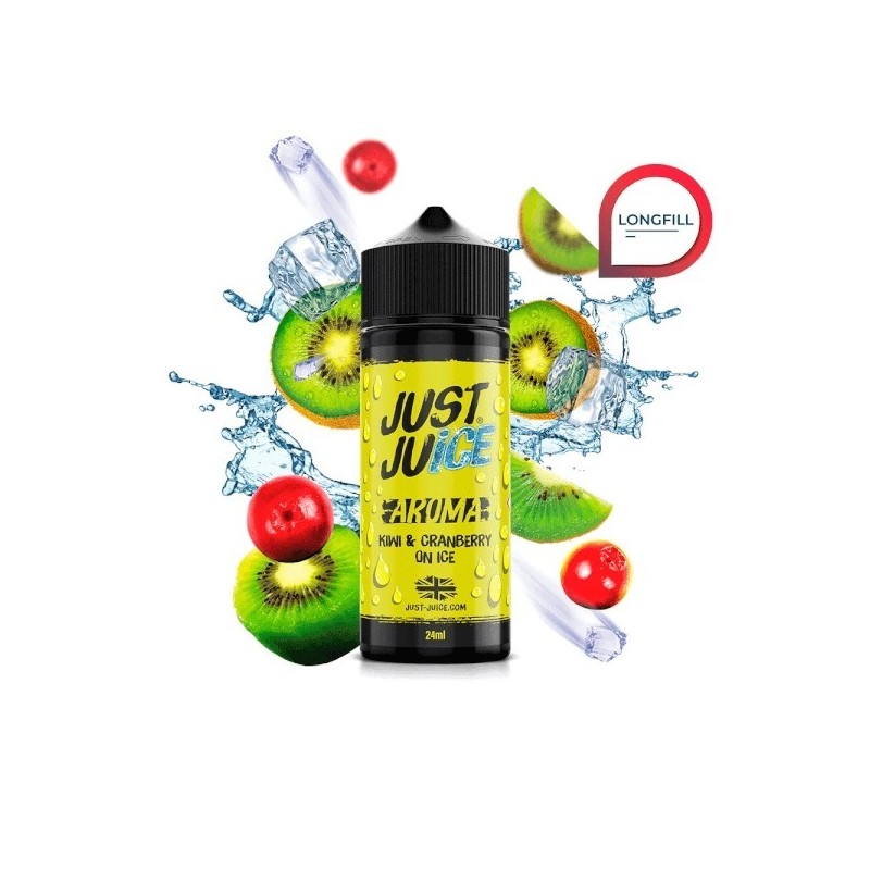 Longfill Just Juice Iconic 24/120ml - Kiwi & Cranberry Sur Glace | Eliq Vapoteur