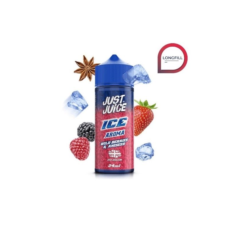 Longfill Just Juice Ice 24/120ml - Wild Berries & Aniseed | Eliq Vapoteur