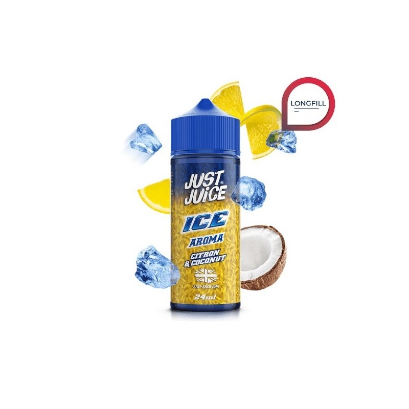 Longfill Just Juice Ice 24/120ml - Citron & Coconut | Eliq Vapoteur