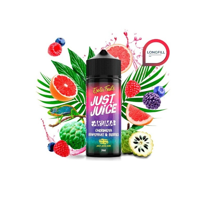 Longfill Just Juice Exotic Fruits 24/120ml - Cherimoya Grapefruit Berries | Eliq Vapoteur