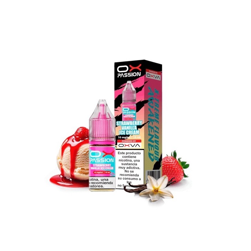 Liquid OXVA OX Passion Salt - Strawberry Vanilla Ice Cream 20mg | Eliq Vapoteur