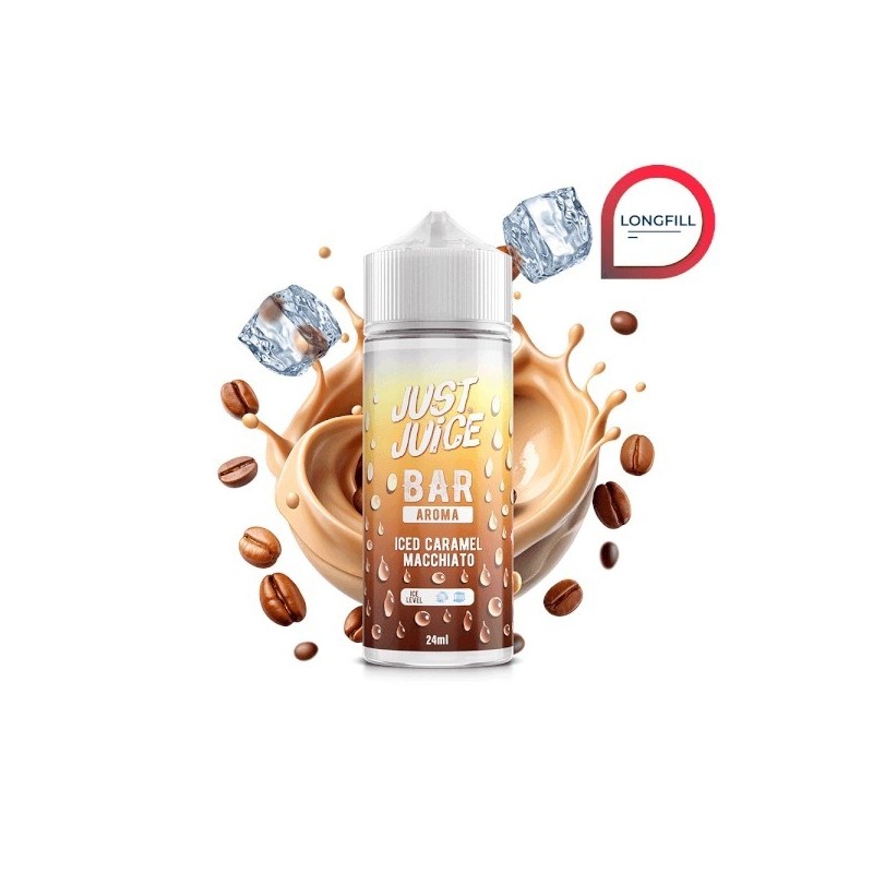 Longfill Just Juice Bar 24/120ml - Iced Caramel Macchiato | Eliq Vapoteur