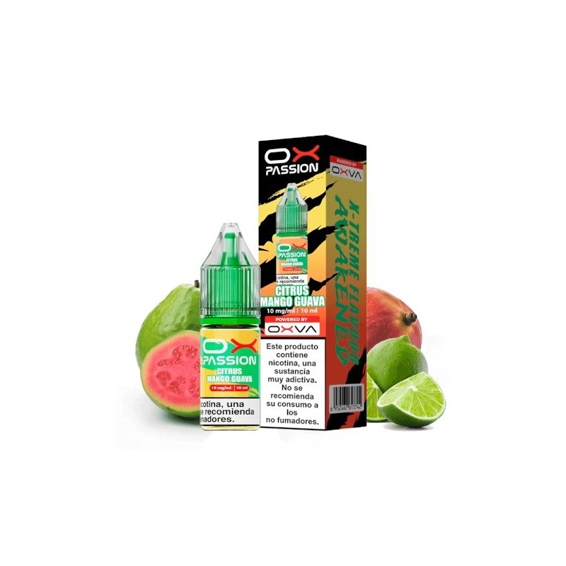 Liquid Oxva OX Passion Salts - Citrus Mango Guava 10mg | Eliq Vapoteur