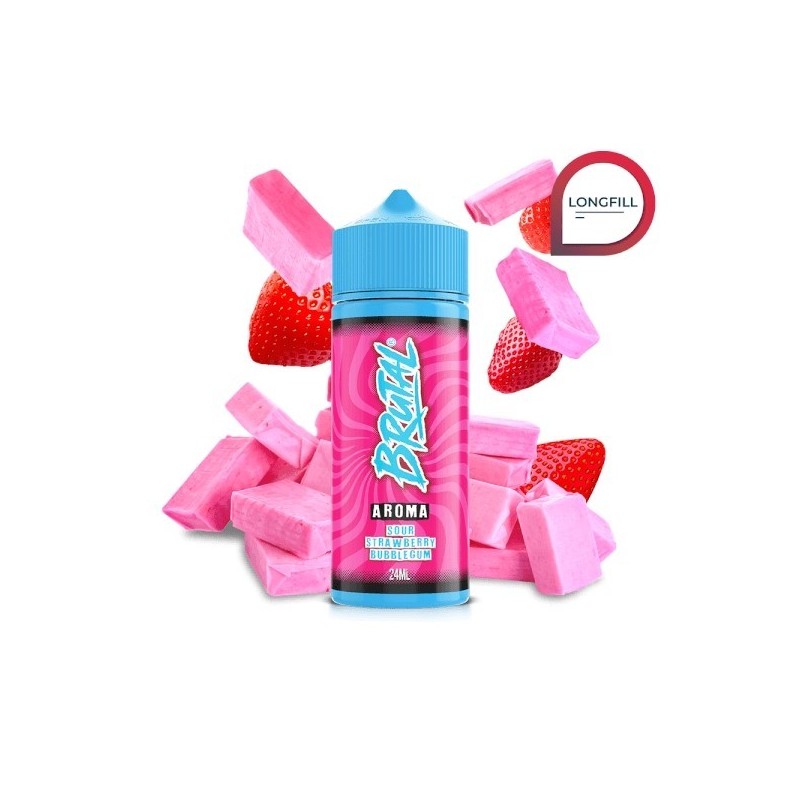 Longfill Brutal Drinks By Just Juice 24/120ml - Fraise Acidulée Bubble-gum | EliqVapoteur