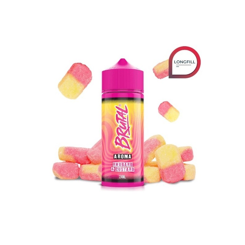 Longfill Brutal Drinks By Just Juice 24/120ml - Rhubarb & Custard | Eliq Vapoteur