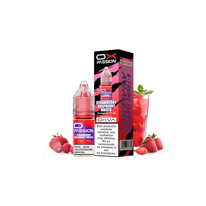 Liquid Oxva OX Passion Salts - Strawberry Raspberry Mojito 10mg | Eliq Vapoteur
