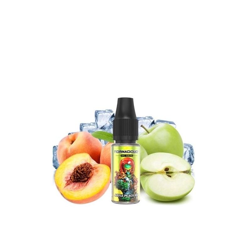 Liquid Tornado Sel 10ml - Pomme Pêche Glacé 20mg | Eliq Vapoteur
