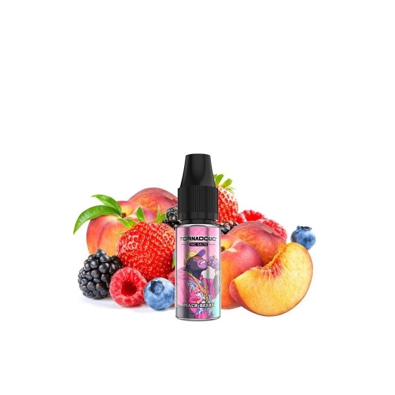 Liquid Tornado Sel 10ml - Pêche Baie 20mg | Eliq Vapoteur