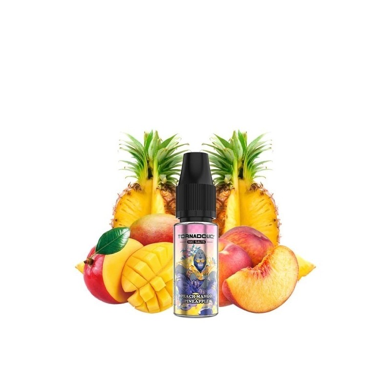 Liquid Tornado Sel 10ml - Pêche Mangue Ananas 20mg | Eliq Vapoteur