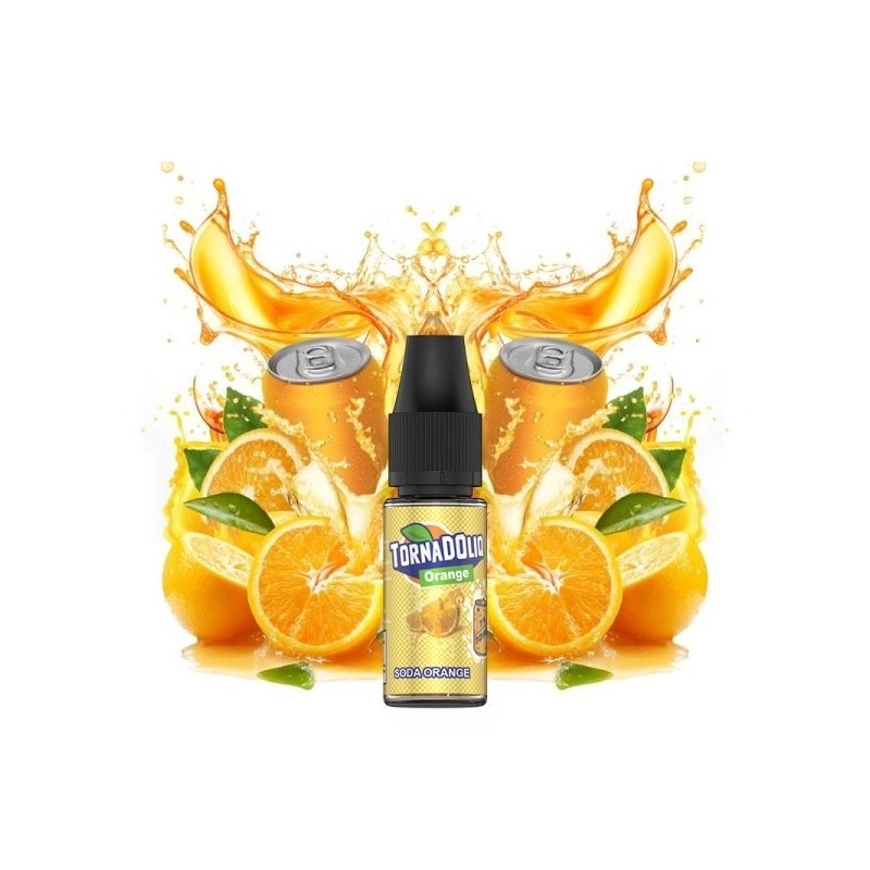 Liquid Tornado Salt 10ml - Soda Orange 20mg | Eliq Vapoteur