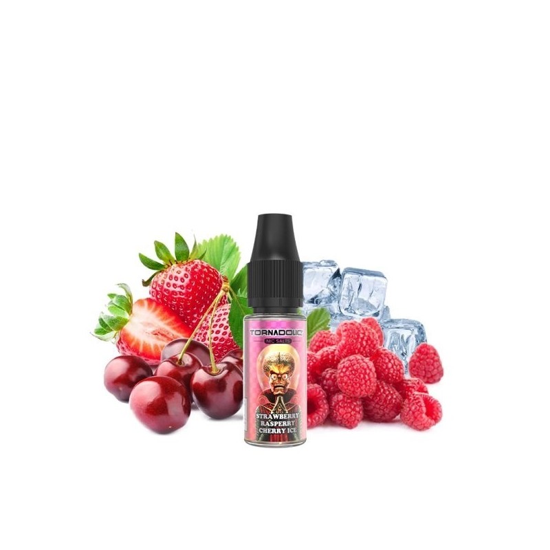 Liquid Tornado Sel 10ml - Fraise Framboise Cerise Glacée 20mg | Eliq Vapoteur
