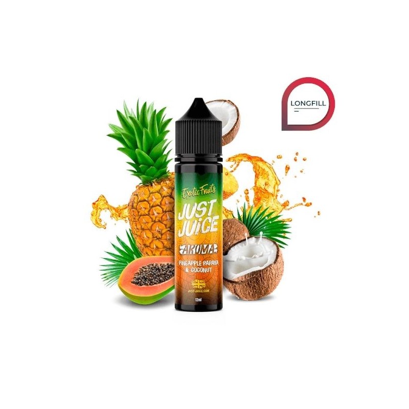 Longfill Just Juice Exotic Fruits 12/60ml - Ananas Papaye Noix de coco | EliqVapoteur
