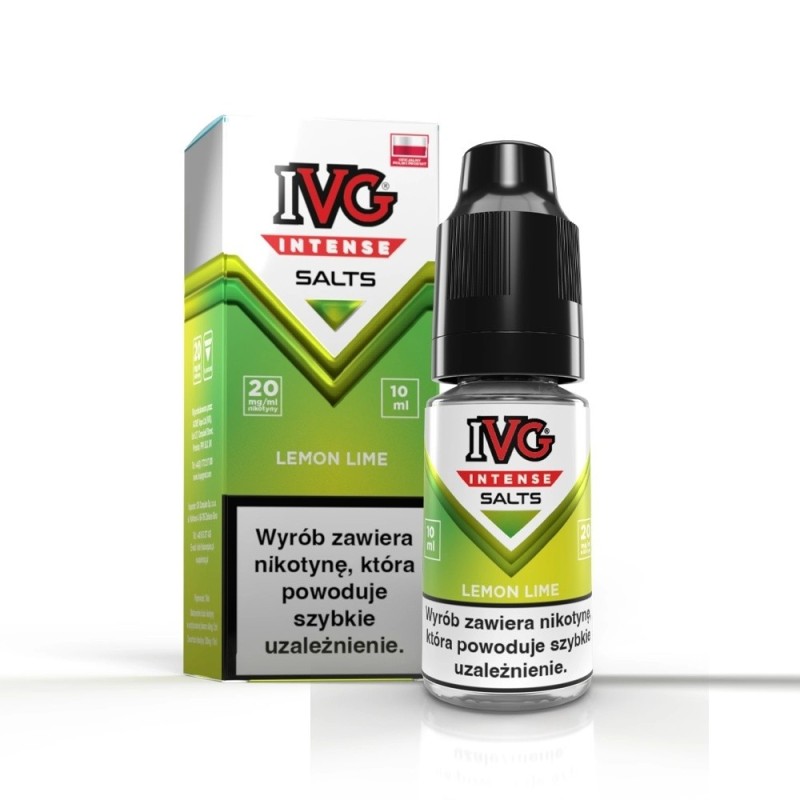 IVG Intense Salt E-liquid 10ml - Lemon Lime 20mg | EliqVapoteur