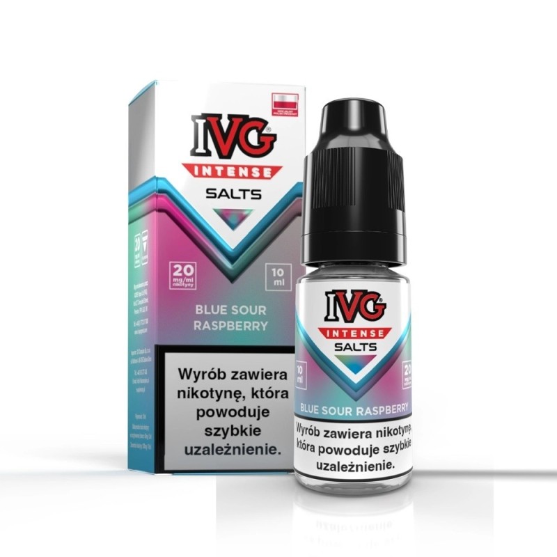 E-liquide IVG Intense Salt 10ml - Blue Sour Raspberry 20mg | EliqVapoteur