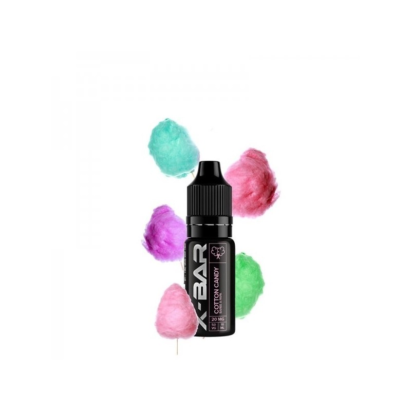Liquid X-Bar Sel 10ml - Barbe à papa 20mg | Eliq Vapoteur