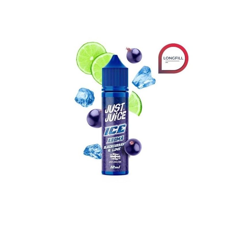 Longfill Just Juice Ice 12/60ml - Blackcurrant Lime | Eliq Vapoteur
