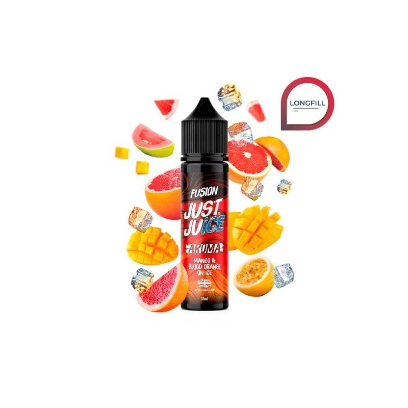 Longfill Just Juice Fusion 12/60ml - Mango Blood Orange On Ice | Eliq Vapoteur
