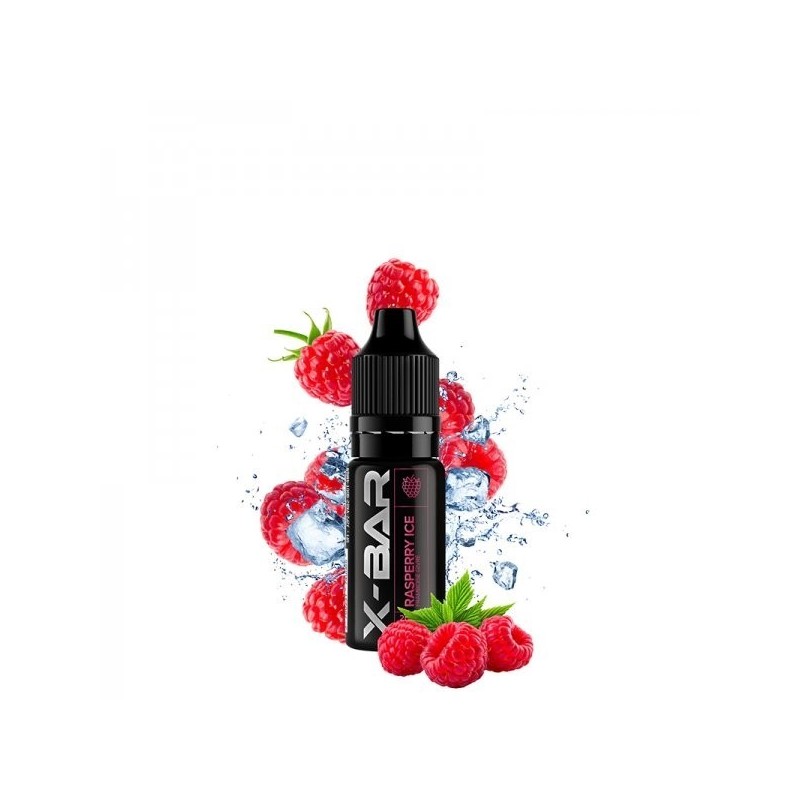 X-Bar Salt E-liquid 10ml - Raspberry Ice 20mg | EliqVapoteur