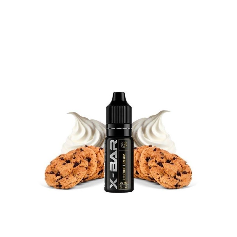 X-Bar Salt E-liquid 10ml - Cookie Cream 20mg | EliqVapoteur