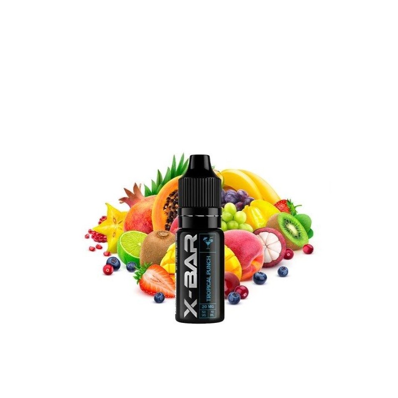 Liquid X-Bar Sel 10ml - Tropical Punch 20mg | Eliq Vapoteur