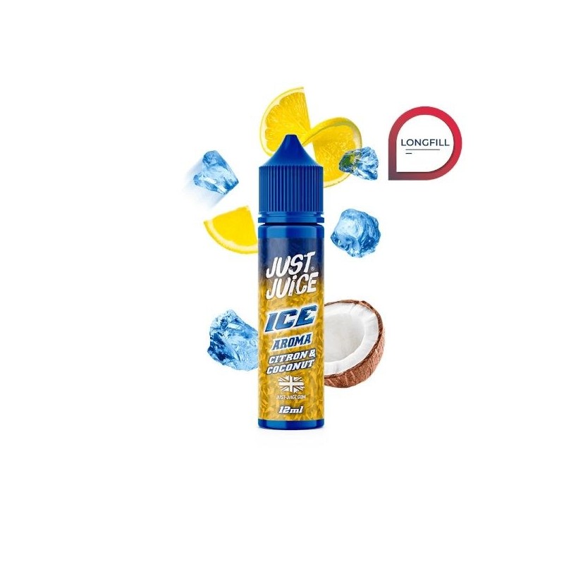 Longfill Just Juice Ice 12/60ml - Citron Coconut | Eliq Vapoteur